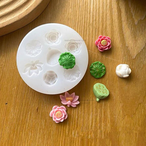 7 Cavity Lotus Pond Miniature Mould - 26