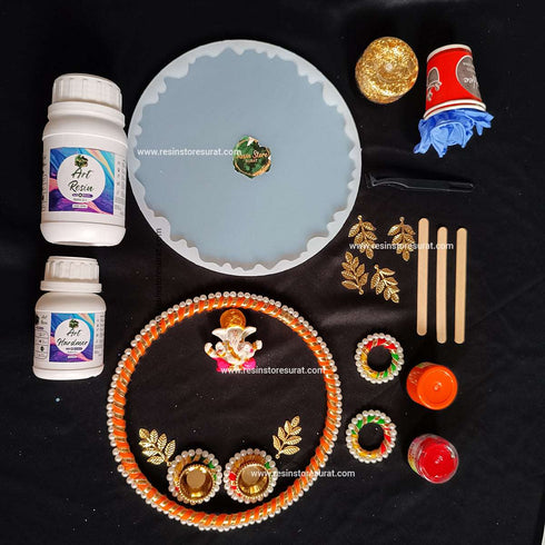8 Inch Pooja Thali Diwali Resin Beginner Kit