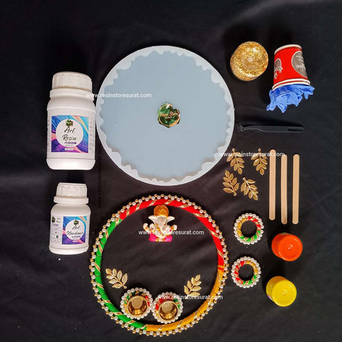 8 Inch Pooja Thali Diwali Resin Beginner Kit