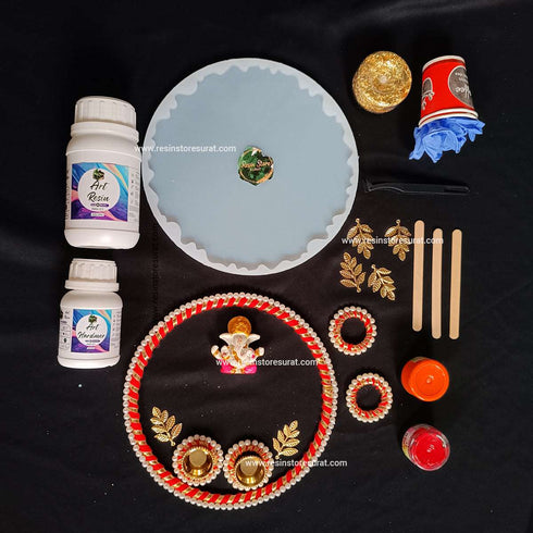 8 Inch Pooja Thali Diwali Resin Beginner Kit