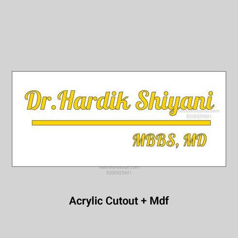 Acrylic Name Plate Customized for Office Namedesk