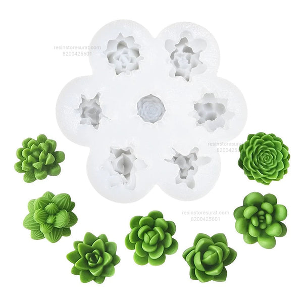 9 Cavity 3D Mix Flower Handmade Candle Mould