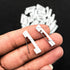White Plastic Badge Pin - 2 Pcs