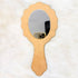 Agate Shape Hand Mirror MDF Base With Silver Acrylic