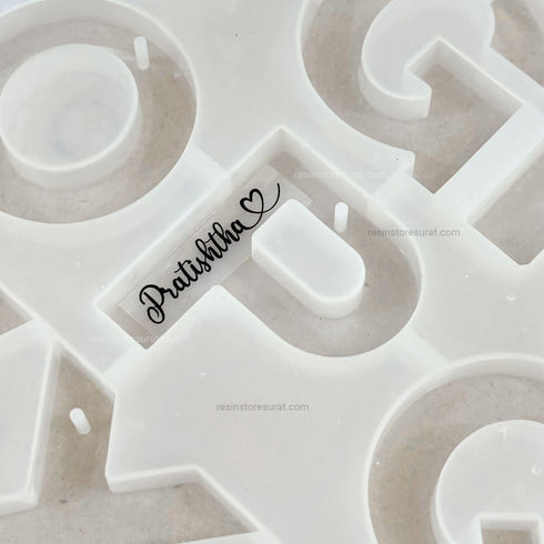 Custom Insert Sheet - Alphabet Keychain 3 Name