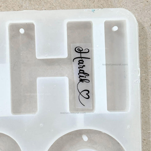 Custom Insert Sheet - Alphabet Keychain 3 Name