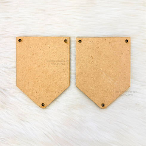 Arrow Shape Toran MDF Base 2Pcs