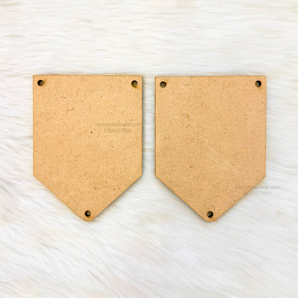 Arrow Shape Toran MDF Base 2Pcs