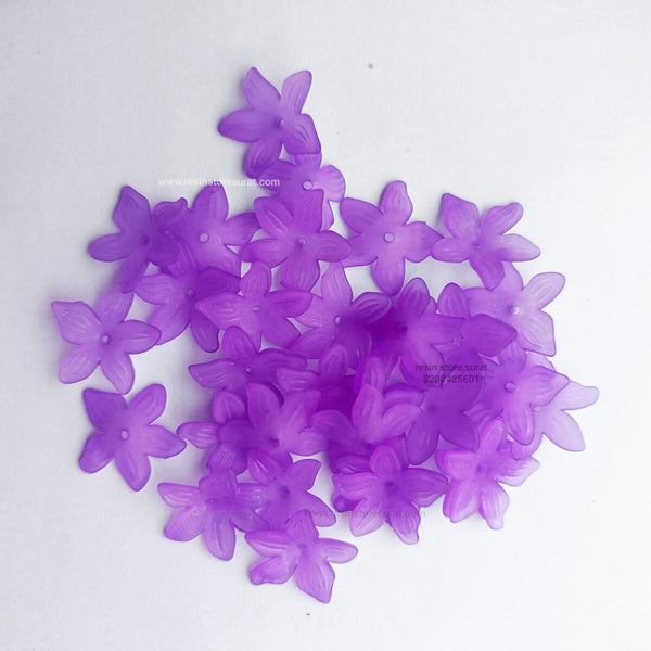 Artificial Acrylic Flowers - Purple