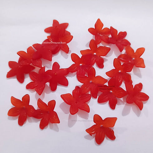 Artificial Acrylic Flowers - Red