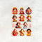 B Ganesha 3D UV Sticker Sheet - A6