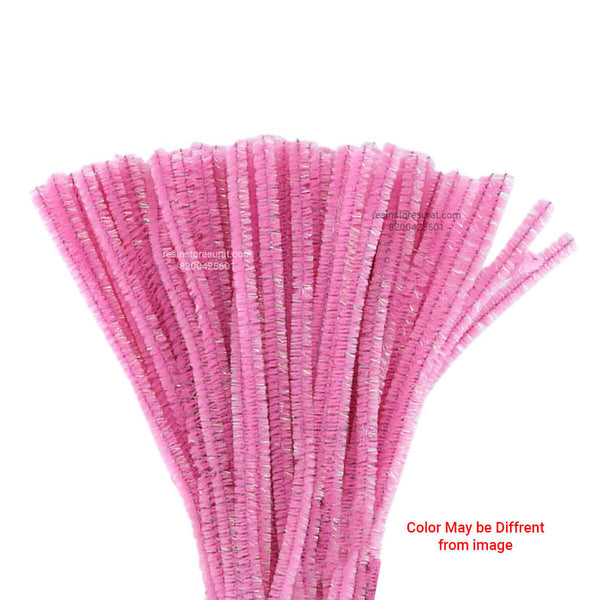 Baby Pink Shimmer Glitter Pipe Cleaner