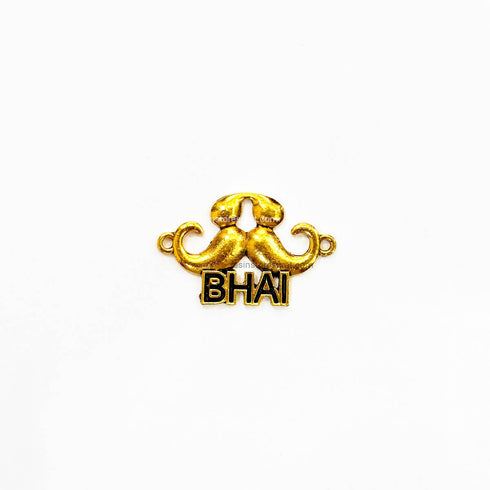 Mustache Bhai Rakhi Charm Metal