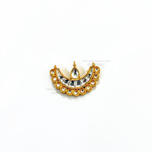 Big Diya Meenakari Kundan Beads Silver golden Charm E3