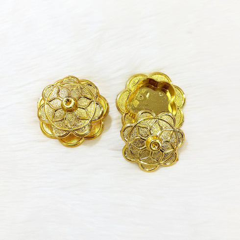 Flower Shape Big Katori With Cap - K13