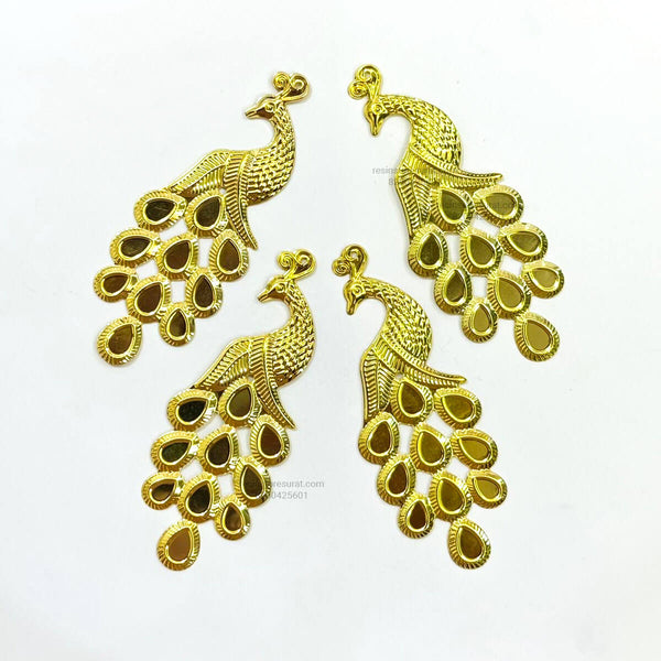 Big Peacock Metal - 4 Pcs