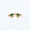 Bird Green Gold Charm B9 - 2 Pcs