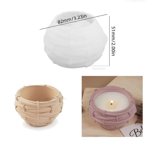 Bird Nest Shape Candle holder Mould - 1422