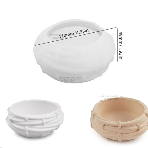 Bird Nest Shape Candle holder Mould - 1423