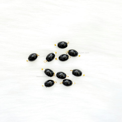 Black Jhumka Beads - 10 Pcs