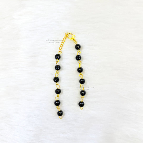 Black Pearl Beads Rakhi Bracelet Chain