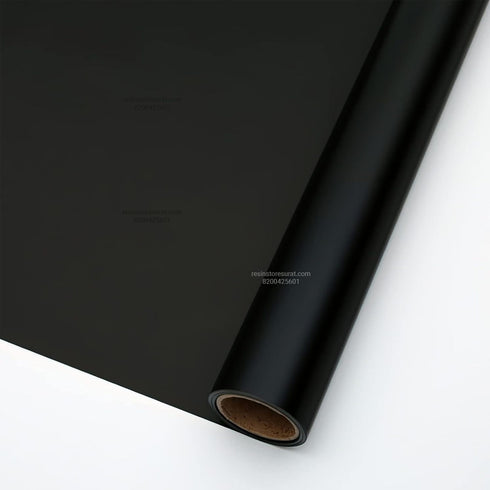 Black Flower Wrapping Paper Plastic Roll