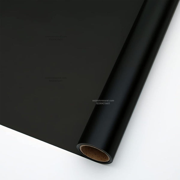 Black Flower Wrapping Paper Plastic Roll