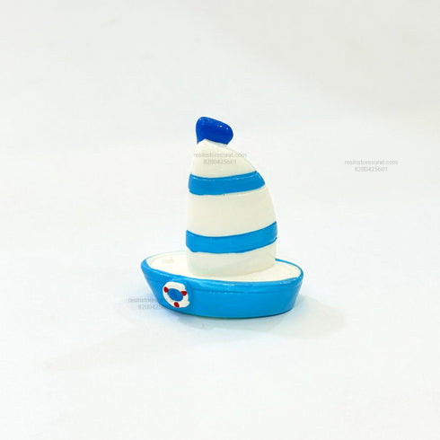 Blue Boat Miniature - 1 Pcs A