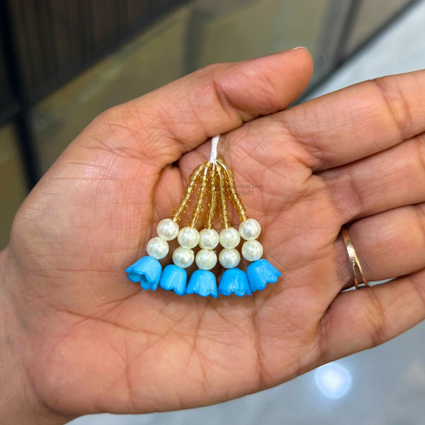 Blue Mini Flower Hanging Latkan - L18