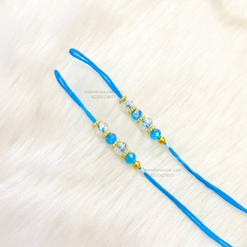 Blue Readymade Rakhi Thread - RT12 (5 Pairs)
