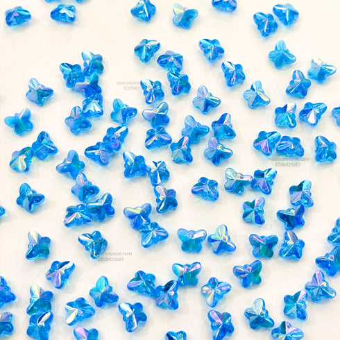 Blue Reflective Butterfly Rakhi Beads