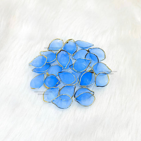 Blue Flower Petal Gold