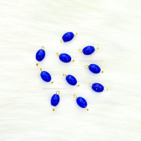 Blue Jhumka Beads - 10 Pcs