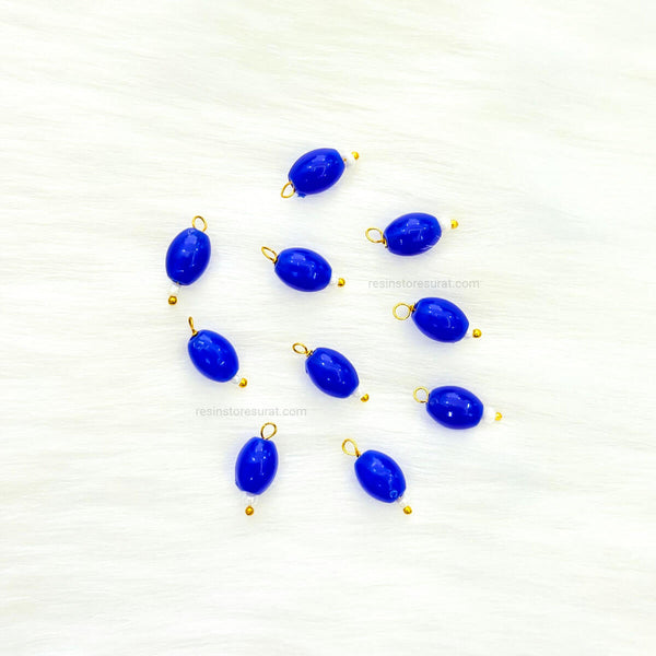 Blue Jhumka Beads - 10 Pcs