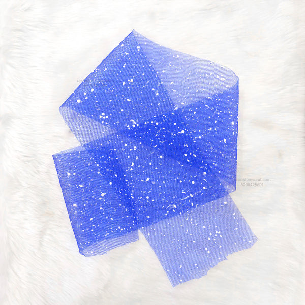 Blue Snow Roll For Decoration