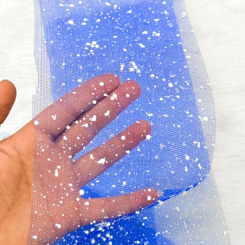 Blue Snow Roll For Decoration