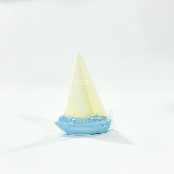 White blue Boat Miniature