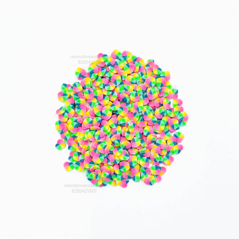 rainbow heart polymer chips