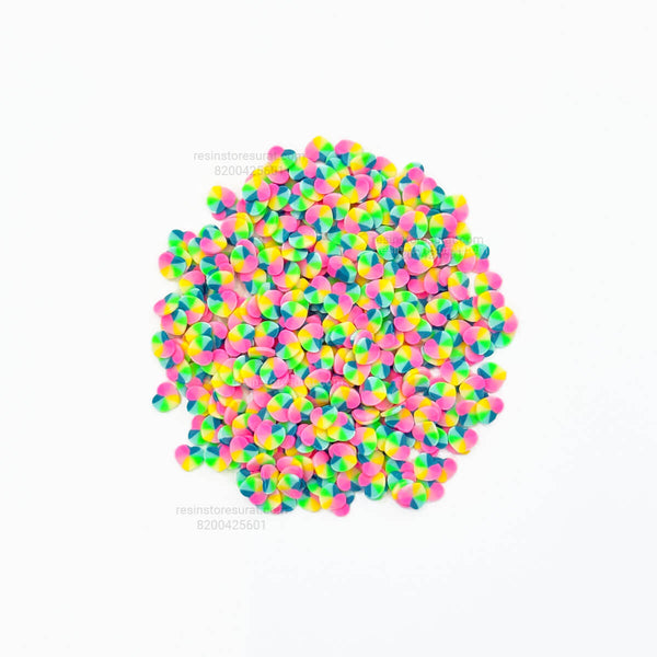 rainbow heart polymer chips