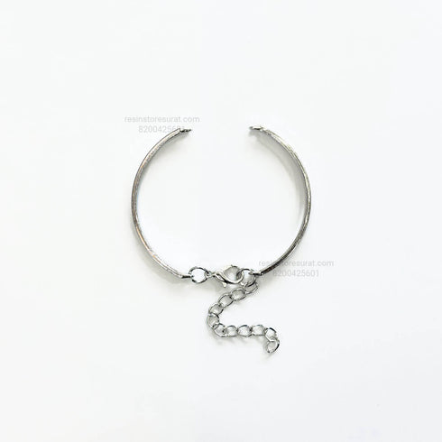 Bracelet with Adjustable Chain Silver - 5 pcs
