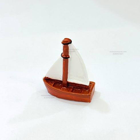 Brown Boat Miniature - 1 Pcs