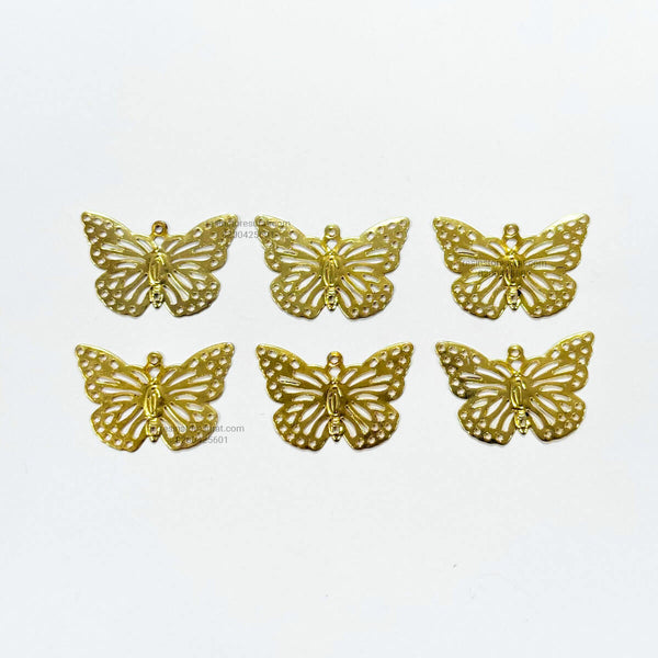 Small Metal Butterfly - 6 Pcs