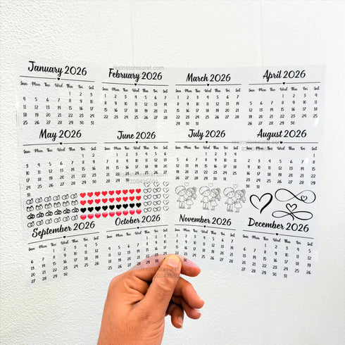 Calendar 2026 - A4 Insert Sheet