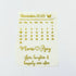 Calendar with couple name Custom Metal Sticker - B