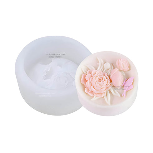 Chinese Style Flower Candle Mould - 65