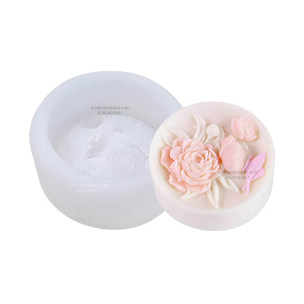 Chinese Style Flower Candle Mould - 65