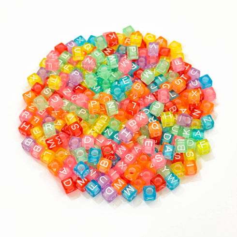 Alphabet Colorfull Square Beads