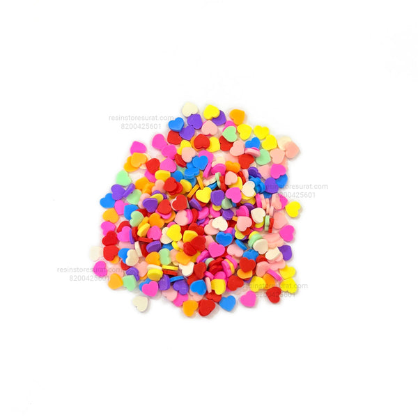 Colorful Heart Polymer Chips