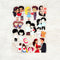 Colorful Couple 3D UV Sticker Sheet - A6