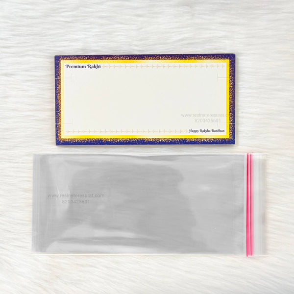 Couple Rakhi Packing Card Blue I - 10 Pcs